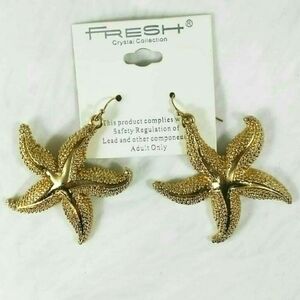 Golden Starfish Earrings